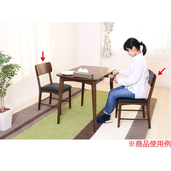 【軒先渡し】ヤマソロ ロージー ダイニングチェア ブラウン 1脚（直送品） ヤマソロ ブラウン オイルステイン風仕上げ ラッカー塗装