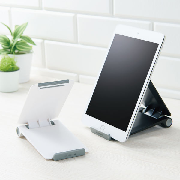 折り畳み式タブレットスタンド 高さ 角度調節可能 滑り止め スマホスタンド 白 楽天市場】＼1000円ポッキリ！／ スマホスタンド 折りたたみ