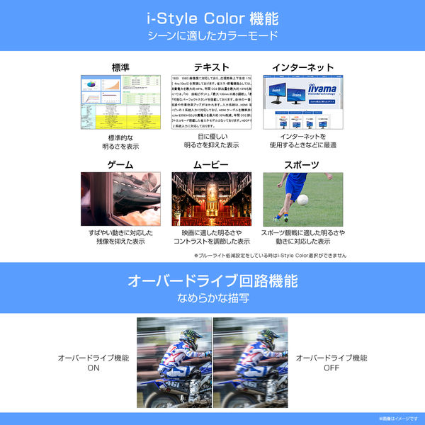 iiyama 23インチワイド液晶モニター 画面回転機能 上下昇降機能
