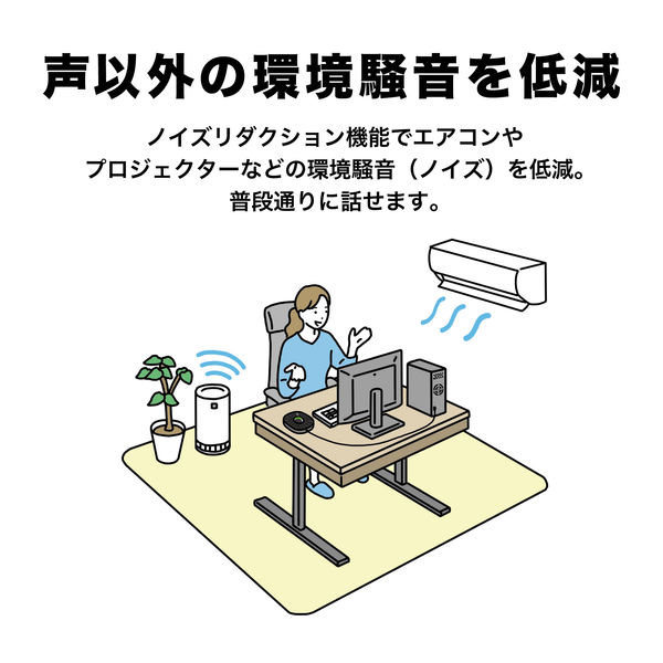 会議用スピーカーフォン USB-A/USB-C/Bluetooth接続対応 AT-CSP5