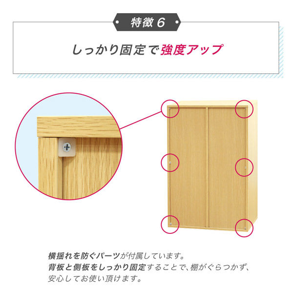ネットフォース シューズラック 靴箱 2列3段 6人用 ナチュラル