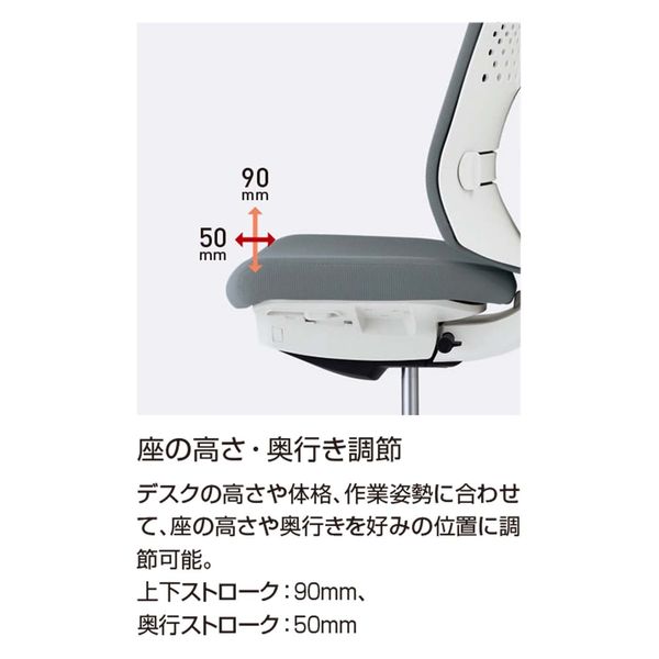 【組立設置込】コクヨ ウィザード４ ハイバック 肘無 ランバー付 ナイロンキャスター C06-W202SW-E1VZ641 1脚（直送品）