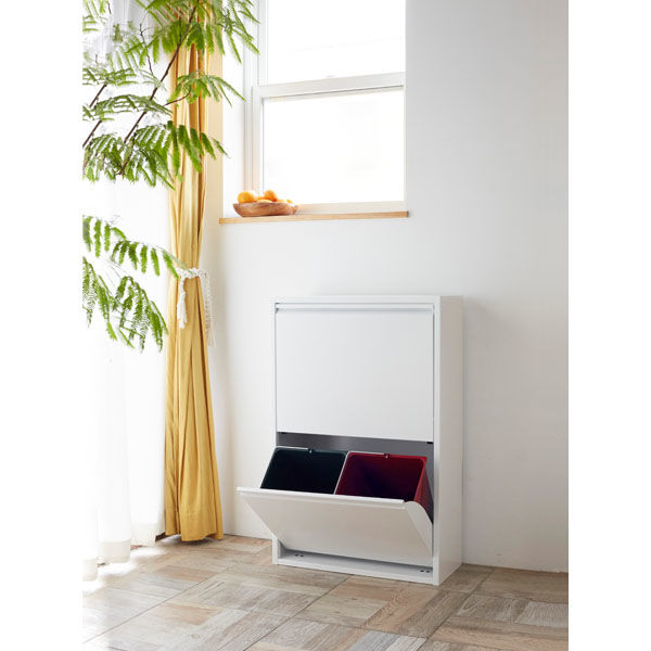 DOTTUS waste basket ウエストバスケット4 2×2段 64L ホワイト