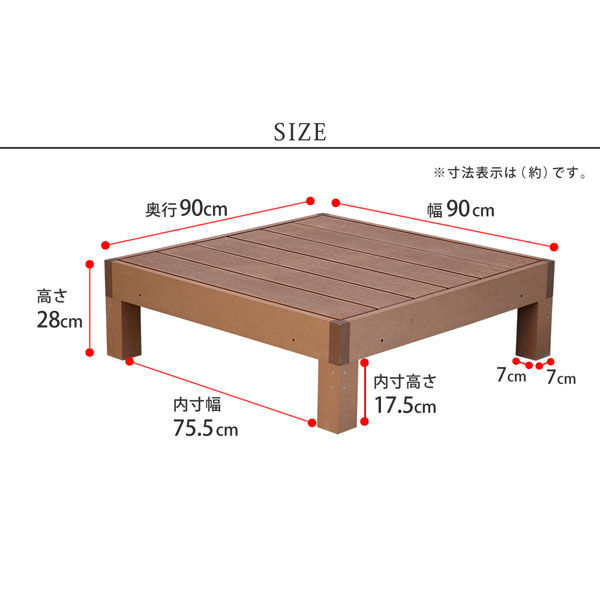 住まいスタイル エコフィール 人工木ウッドデッキ 幅900×奥行900 住まいスタイル エコフィール 人工木ウッドデッキ 幅900×奥行900