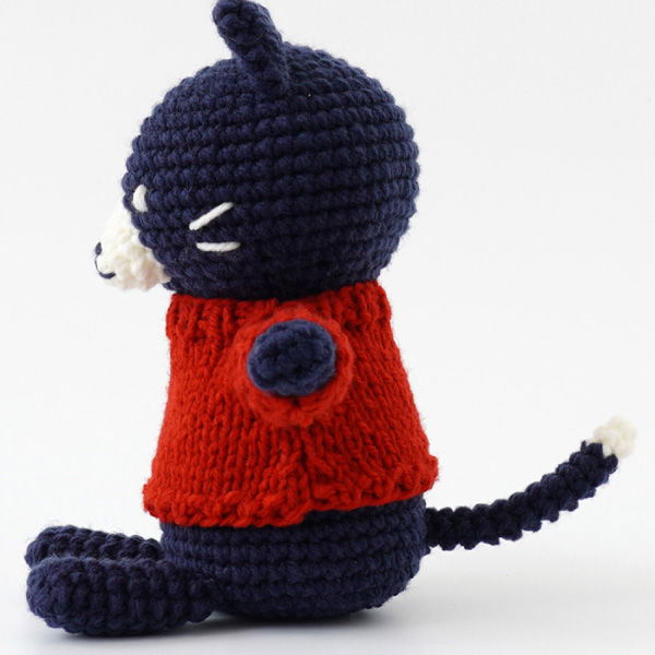 原ウール Knitworm 編み物キット 5-1 セーターを着たネコ 1セット