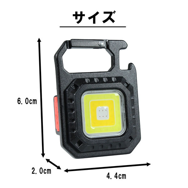 ビックマン LEDミニミニポケットライト 充電式 四角 BPLM-02 1個（直送品） アスクル