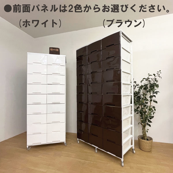 軒先渡し】日本住器工業 スチールコンテナチェスト キャスター付