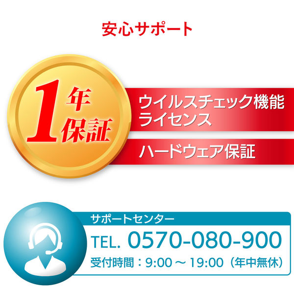 セキュリティ USBメモリ 2GB USB3.0 ウィルス対策 マカフィー 1年