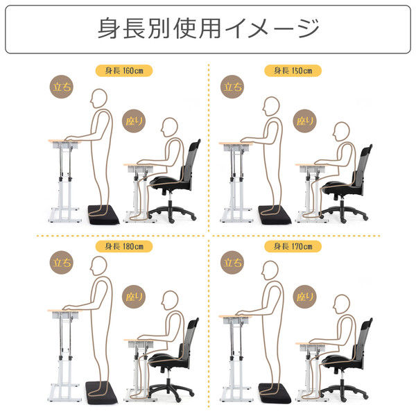 軒先渡し】 Bauhutte スクールスタンディングデスク 幅639×奥行