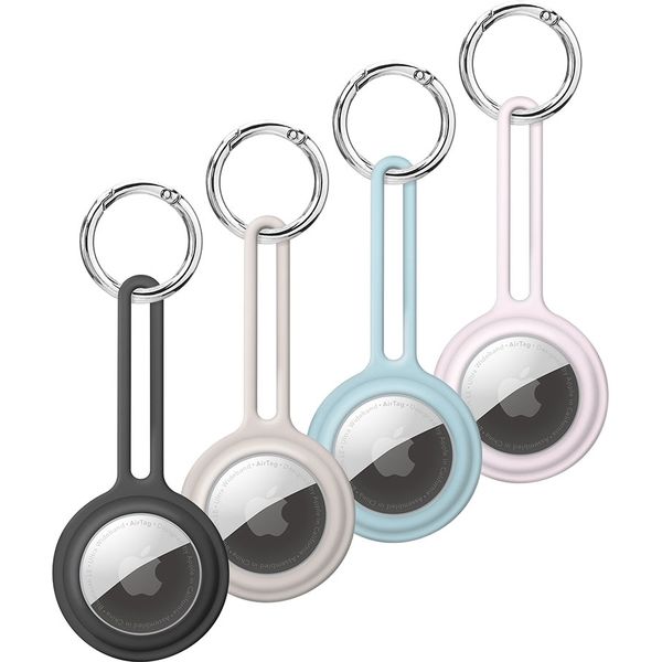 PGA AirTag用 抗菌シリコンストラップ 4個入 アソート PG