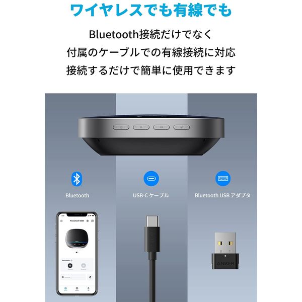 Anker PowerConf S500 会議用マイクスピーカー UAB-Aアダプタ
