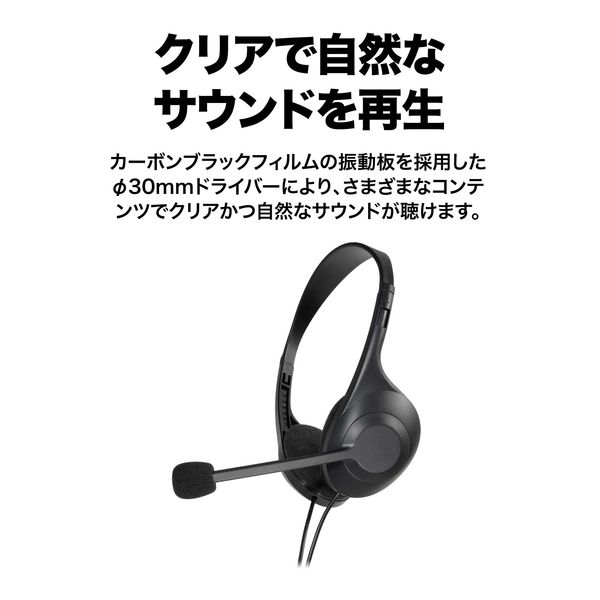 ヘッドセット 両耳用オーバーヘッド φ3.5mm4極ミニプラグ接続