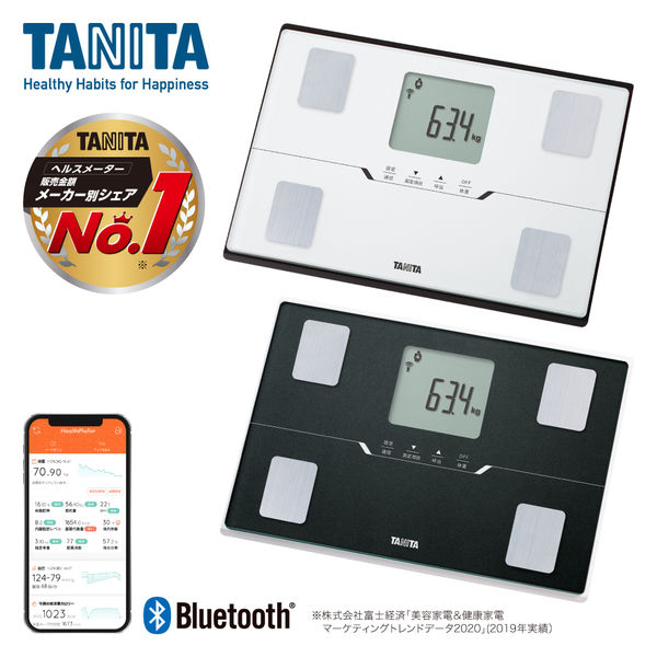 タニタ 体重計 体組成計 ブラック アプリでスマホ連動 乗るピタ機能 立てかけ収納可能 BC-768-BK 体脂肪率 筋肉量