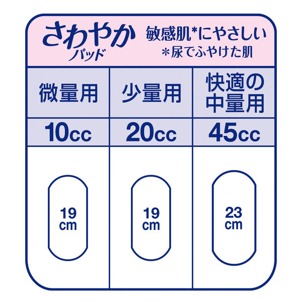 吸水パッド ライフリー さわやかパッド 敏感肌にやさしい 快適の中量用