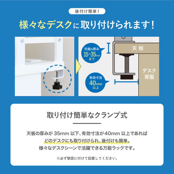 軒先渡し】ネットフォース 机上ラック 2段タイプ 幅960×奥行250×高さ