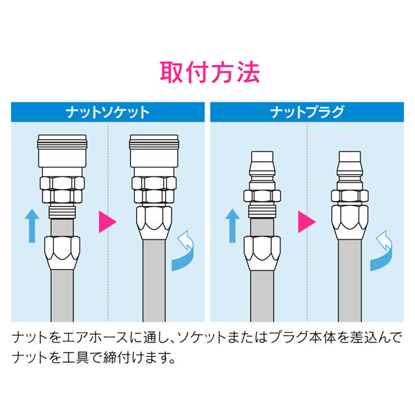 カクダイ エアホースセット 交換・延長用 内径6.5ミリ 2m GA-JM011 1