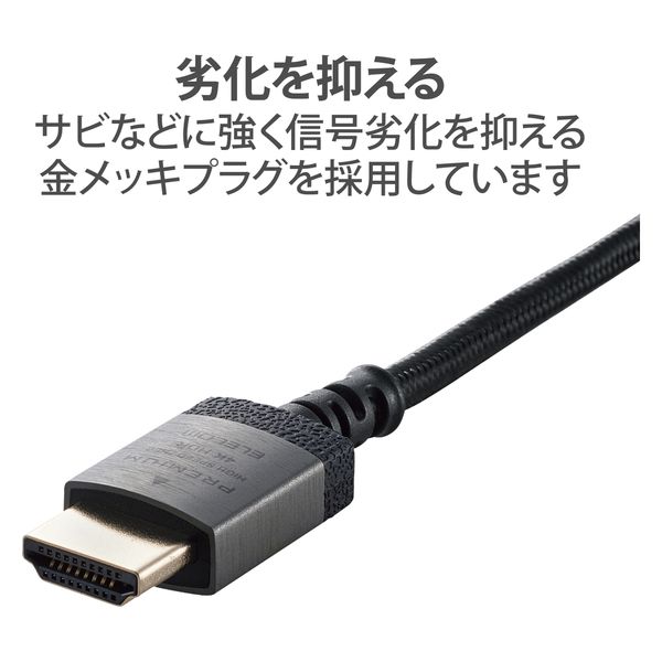 Premium HDMIケーブル 1m 4K 60p 金メッキ ブラック DH Premium HDMIケーブル 1m 4K 60p 金メッキ ブラック DH