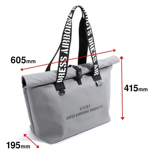 ライラクス DRESS 防水トートバッグ 40L グレー 4249367 1個