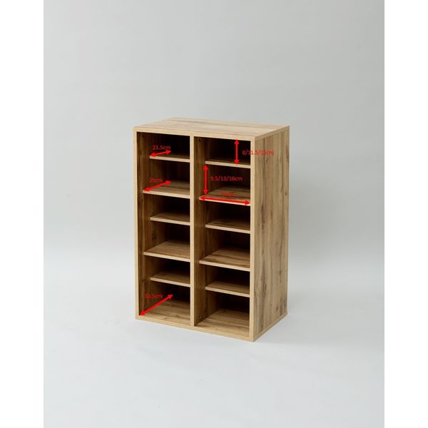 YAMAZEN シューズキャビネット CSCN-1185(OAK3D) 1台（直送品