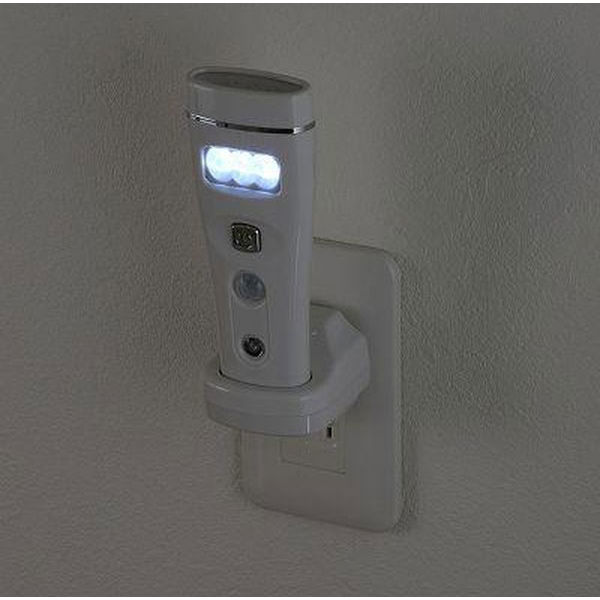 充電式 LED人感・明暗センサーナイトライト ホワイト NCHSMN03WH ヤザワコーポレーション