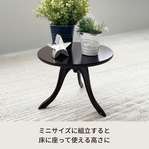 永井興産 クラシックサイドテーブル DBR（ダークブラウン）幅300