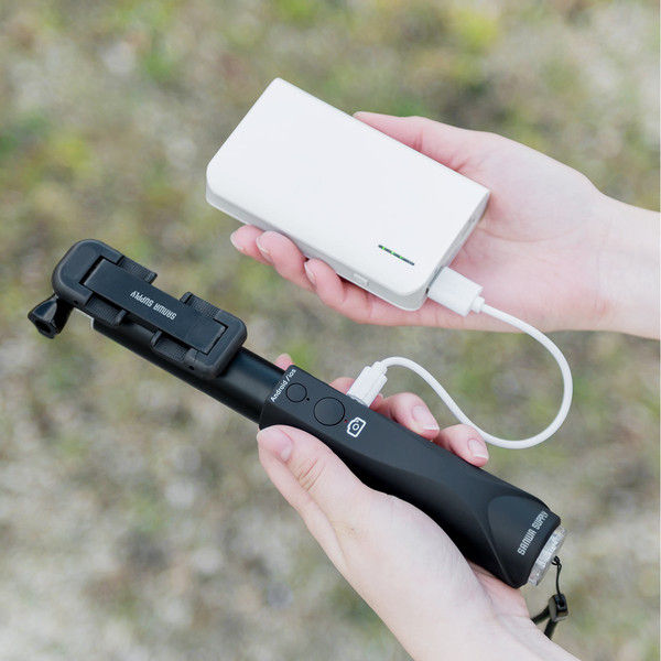 サンワダイレクト 自撮り棒（ワイヤレス・Bluetoothシャッター