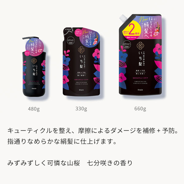 いち髪 なめらかスムースケア シャンプー（40mL）＆コンディショナー（40g） ミニセット クラシエ - アスクル