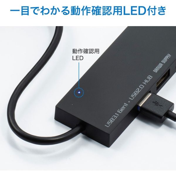 サンワサプライ USB3.1+2.0コンボハブ カードリーダー付き サンワサプライ USB3.1+2.0コンボハブ カードリーダー付き