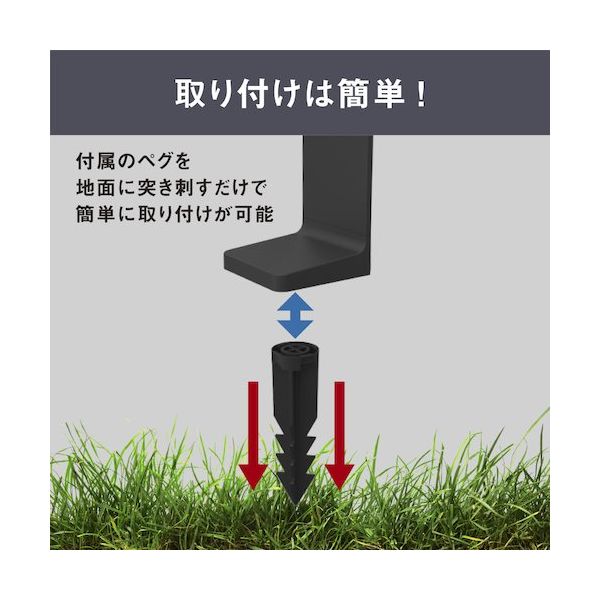 ムサシ ソーラー式 無線連動ガーデンセンサーライト(送受信型) W-640 1