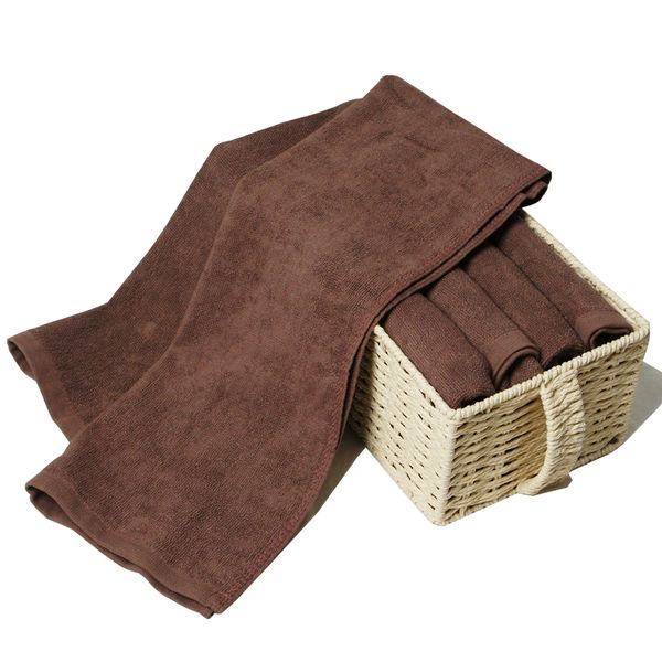ブラウン テクスチャー付き フェイスタオル Amazon｜GamachaTowel 全22色 フェイスタオル【 ブラウン 10枚