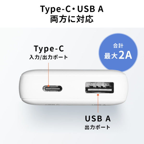 サンワサプライ モバイルバッテリー（4000mAh） BTL-RDC35W 1個 - アスクル