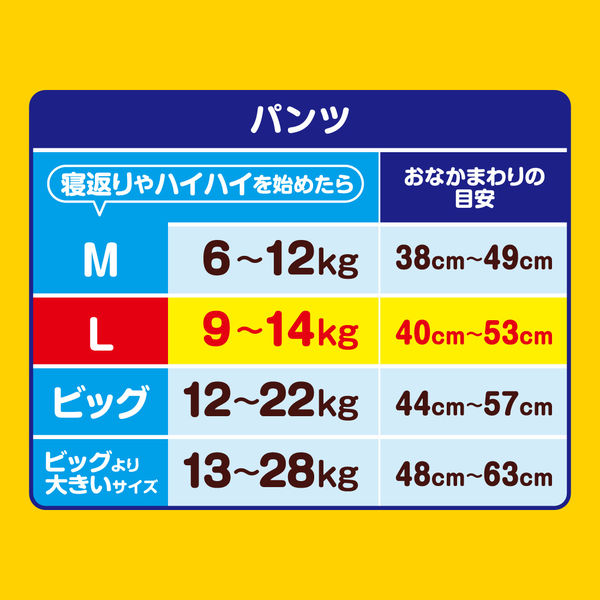 グーン おむつ パンツ L（9～14kg）1パック（72枚入）ぐんぐん