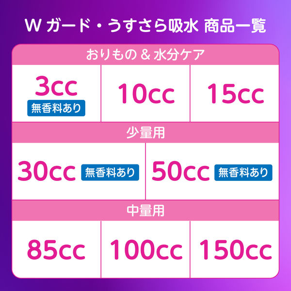 P&G ウィスパー うすさら吸水 50cc 無香料 女性用 吸水ケア 尿も