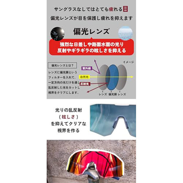 GORIX GS-POLA1002 オレンジ系偏光サングラス 白xブルー 43659 1
