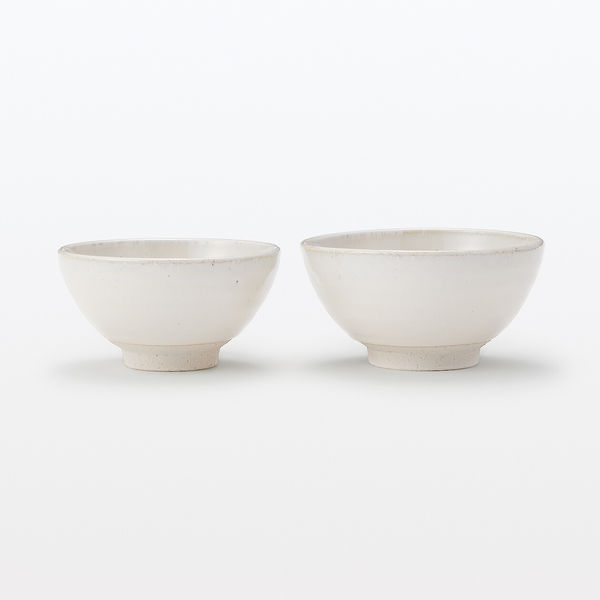 無印良品 美濃焼 飯碗 丸型 大 白釉 約直径13cm 良品計画 - アスクル