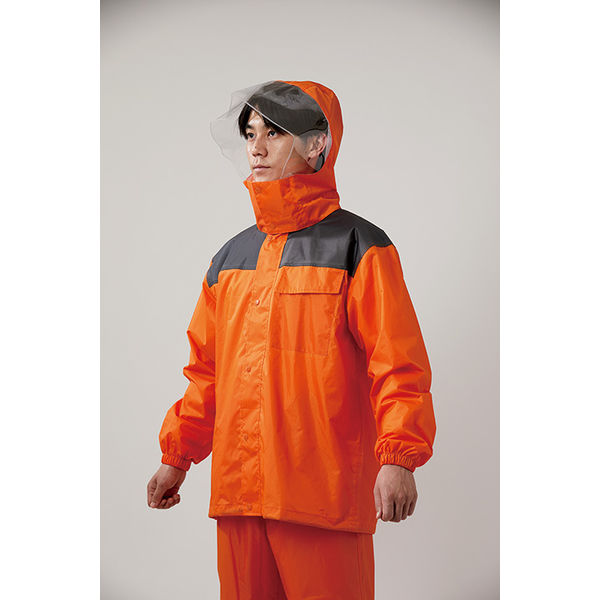 レインウェア】 カジメイク アーマーライトレインスーツ オレンジ 3L