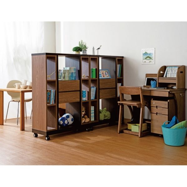 小島工芸　本棚・書棚　ウォールモカ　ブラウン　ブックシェルフ　稼働棚 小島工芸 本棚・書棚 ウォールモカ ブラウン ブックシェルフ