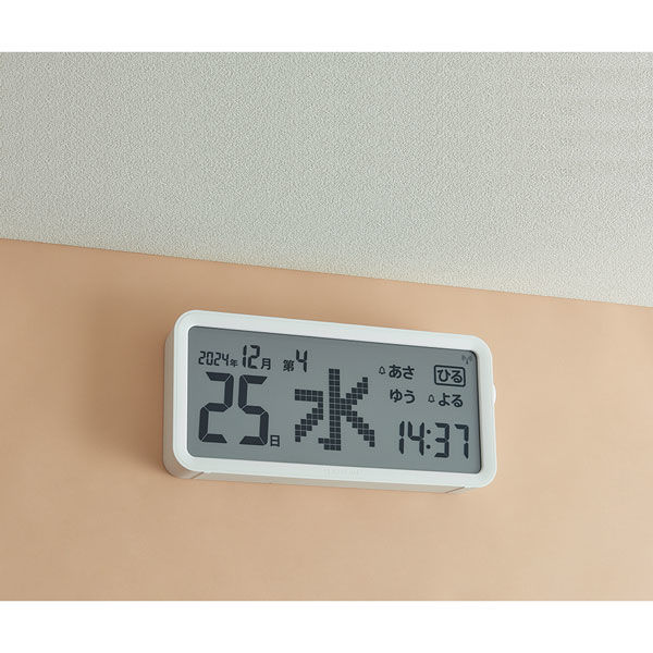 キングジム　デジタル日めくりカレンダー　AM60シロ　1台