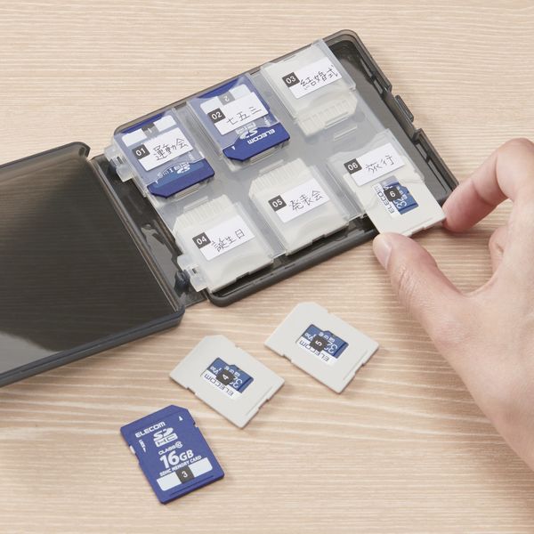 メモリーケース12枚収納ボックス SD/microSD Memory用 SD/microSD メモリーカード収納ケース 12枚収納用 | HIDISC 株式