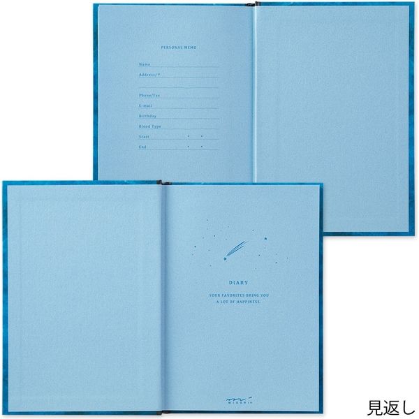 日記 2日1ぺージ 夜空柄 12886006 1冊 デザインフィル（直送品