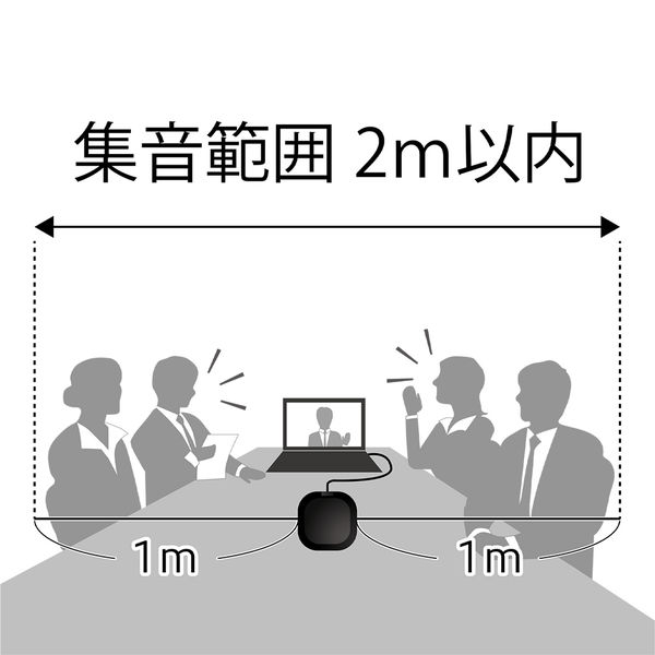 Web会議用マイク USB Type-C接続/集音マイク/平型無指向性USBマイク