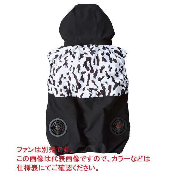 HOOH バイカラーフードベスト V3309-38カーキ 3L 村上被服 1