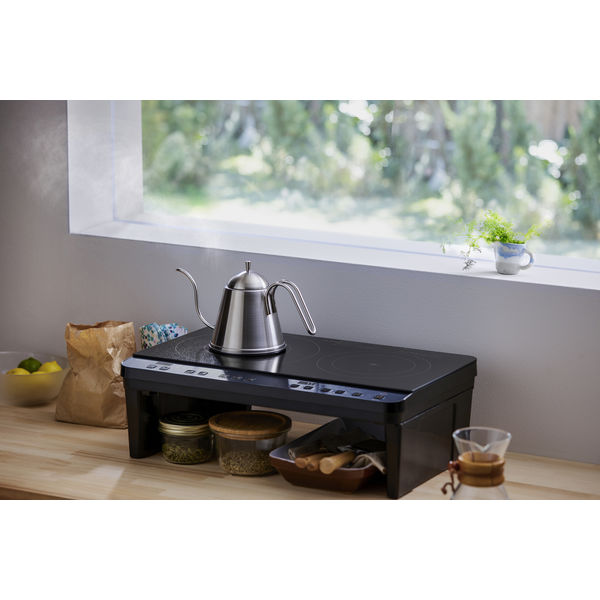 アイリスオーヤマ 2口IHコンロ脚付き IHK-WT41S-B 1台 - アスクル