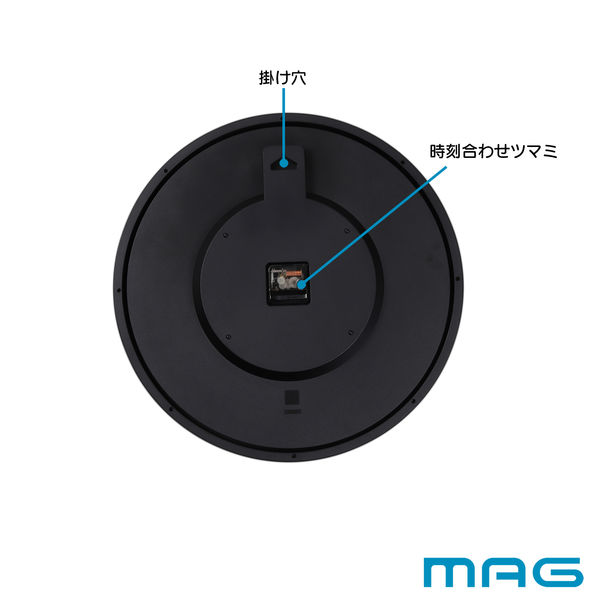 ノア精密 MAG（マグ）大型掛時計 メガタイム シルバー直径