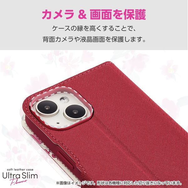 らくらくスマートフォン a ケース レザー 手帳型 超軽量 花柄