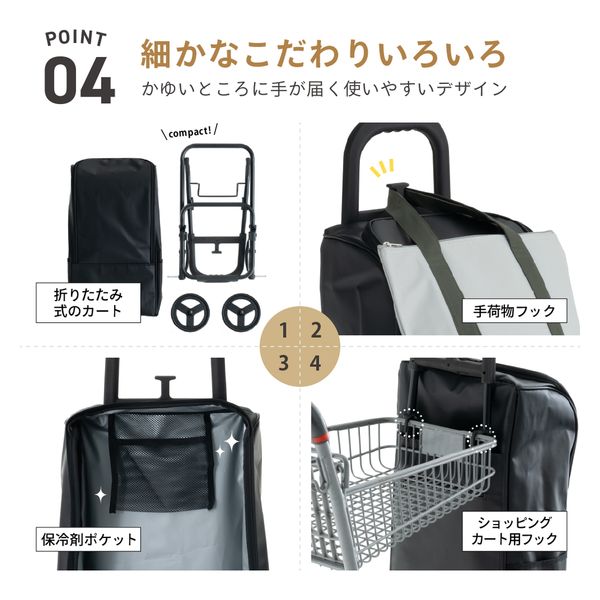 武田コーポレーション 保温保冷シッョピングカートGY BSC-2 1箱(4個入