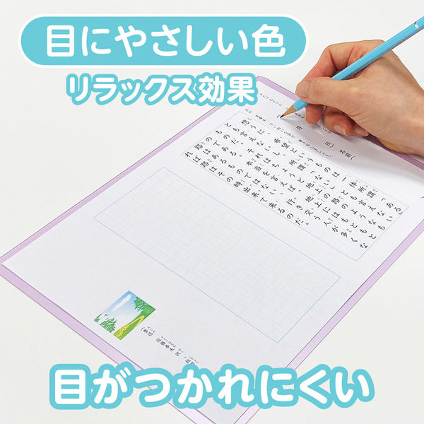 共栄プラスチック 軟質 下敷き 透明カラーのしっかりシタ字キ A4
