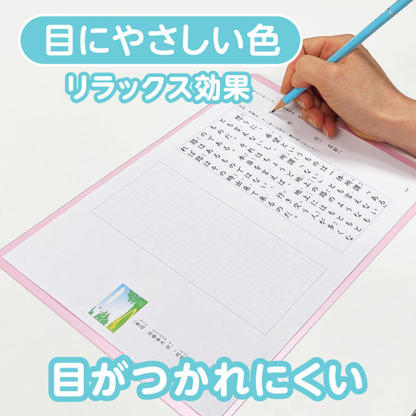 共栄プラスチック 軟質 下敷き 透明カラーのしっかりシタ字キ A4