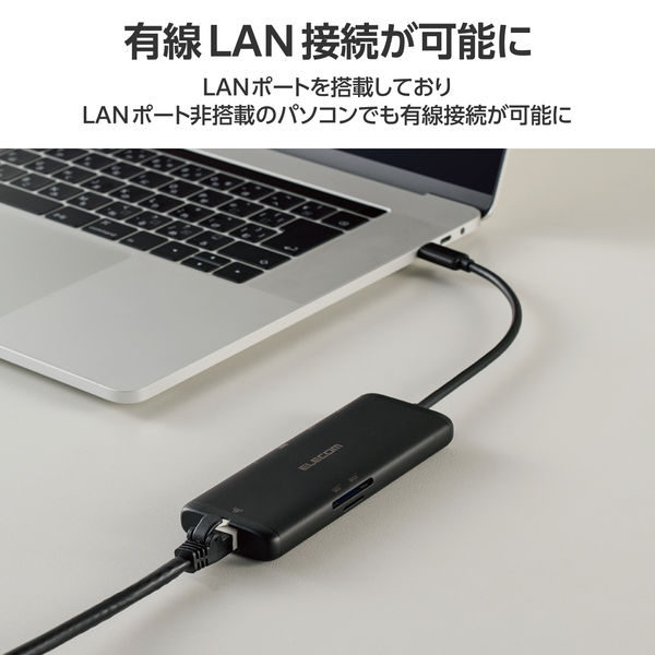 ドッキングステーション タイプC ハブ 7in1 HDMI LAN SDカード USBハブ