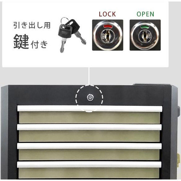 ミナト電機工業 高耐久型 ローラーキャビネット 7段 TB-2670B 1 ミナト電機工業 高耐久型 ローラーキャビネット 7段 TB-2670B 1